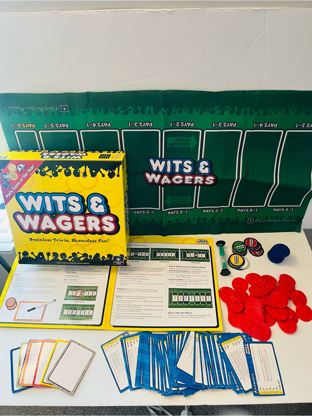 North Star Games Wits & Wagers Brainless Trivia Shameless Complete Party Game